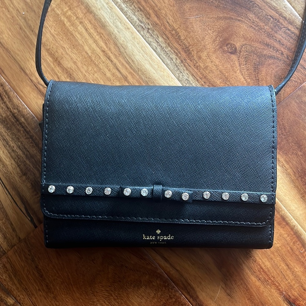 Black Bow Kate Spade Crossbody Gem